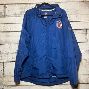 Rare Reebok On Field NFL Equipment Blue Adult L windbreaker/Jacket